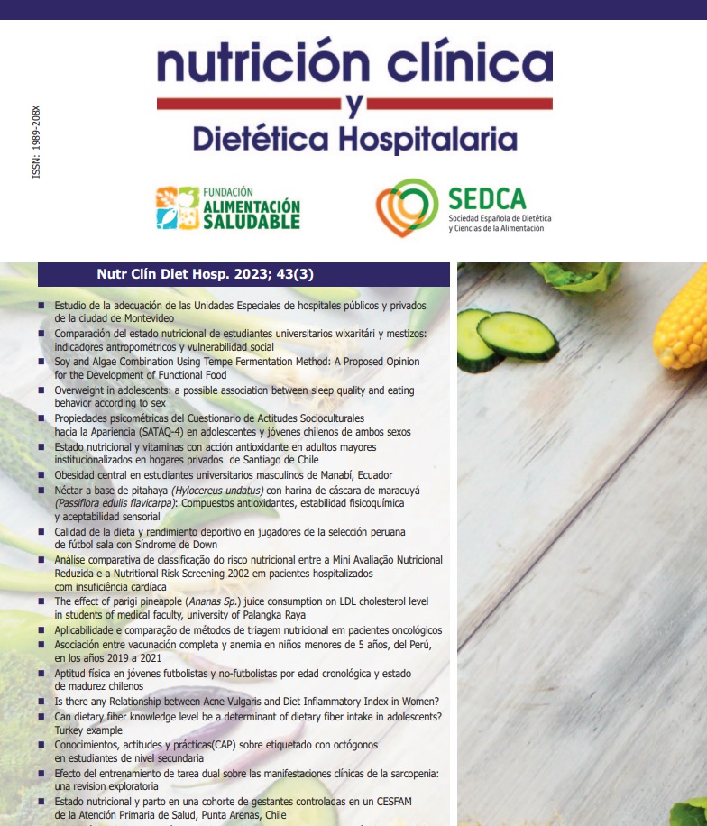 Vol 43 Núm 3 2023 Nutrición Clínica Y Dietética Hospitalaria 5740